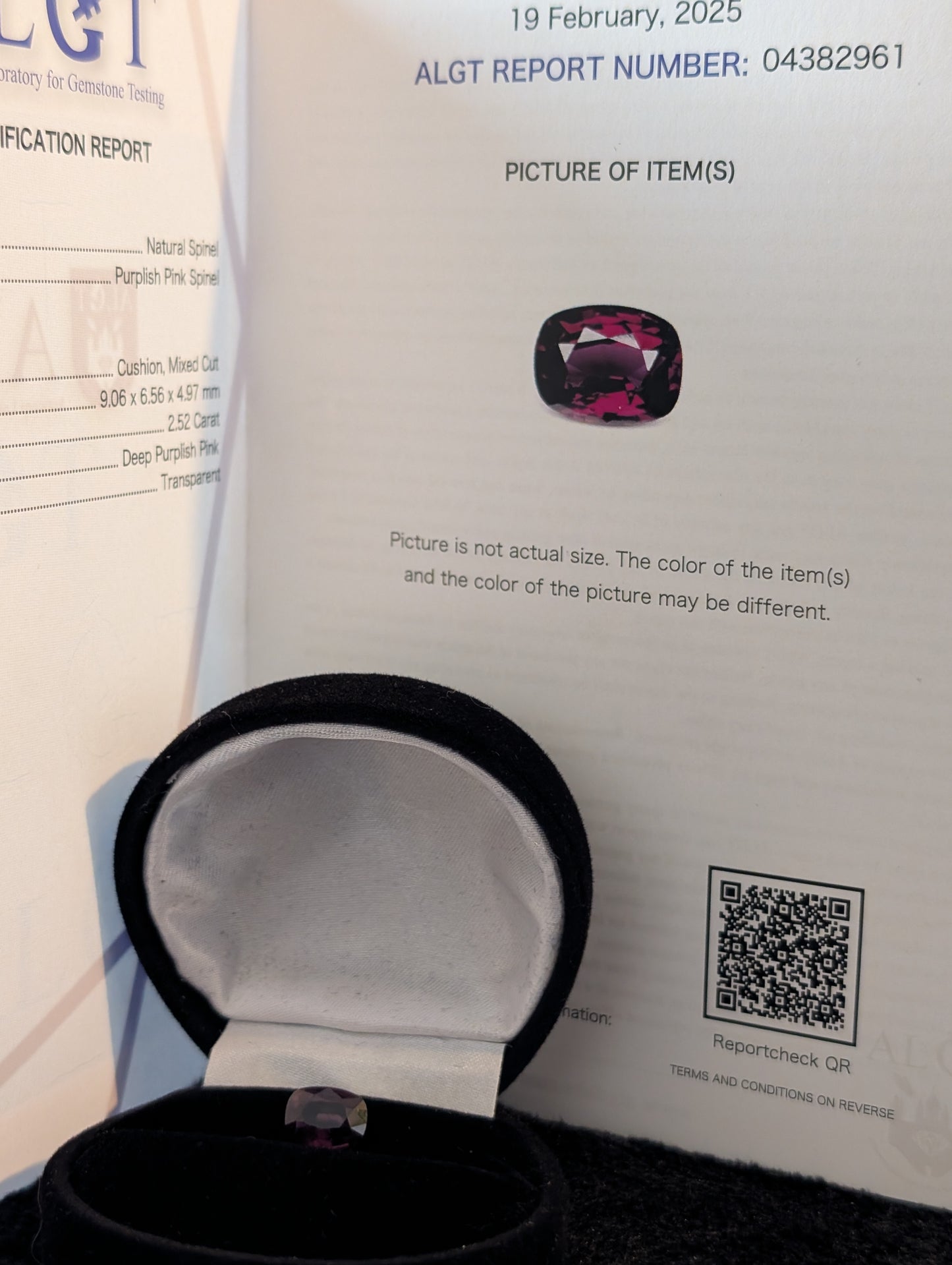 Spinelle Violet Rose Intense — 2,52 ct