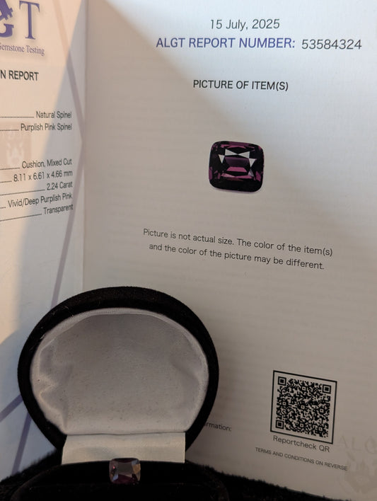 Spinelle Vivid Purplish Pink — 2,24 ct