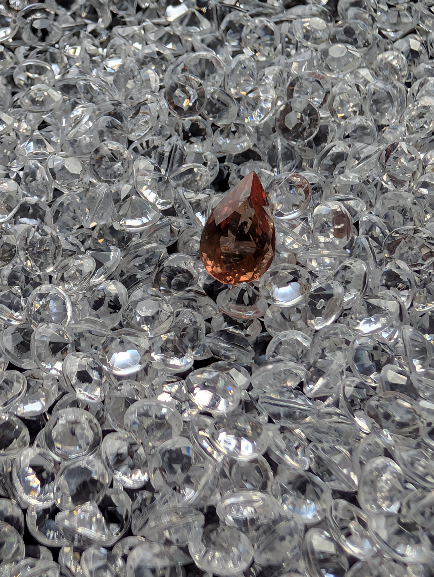 Apatite Orange Rose Intense — 5,41 ct — Poire — Certifiée ALGT