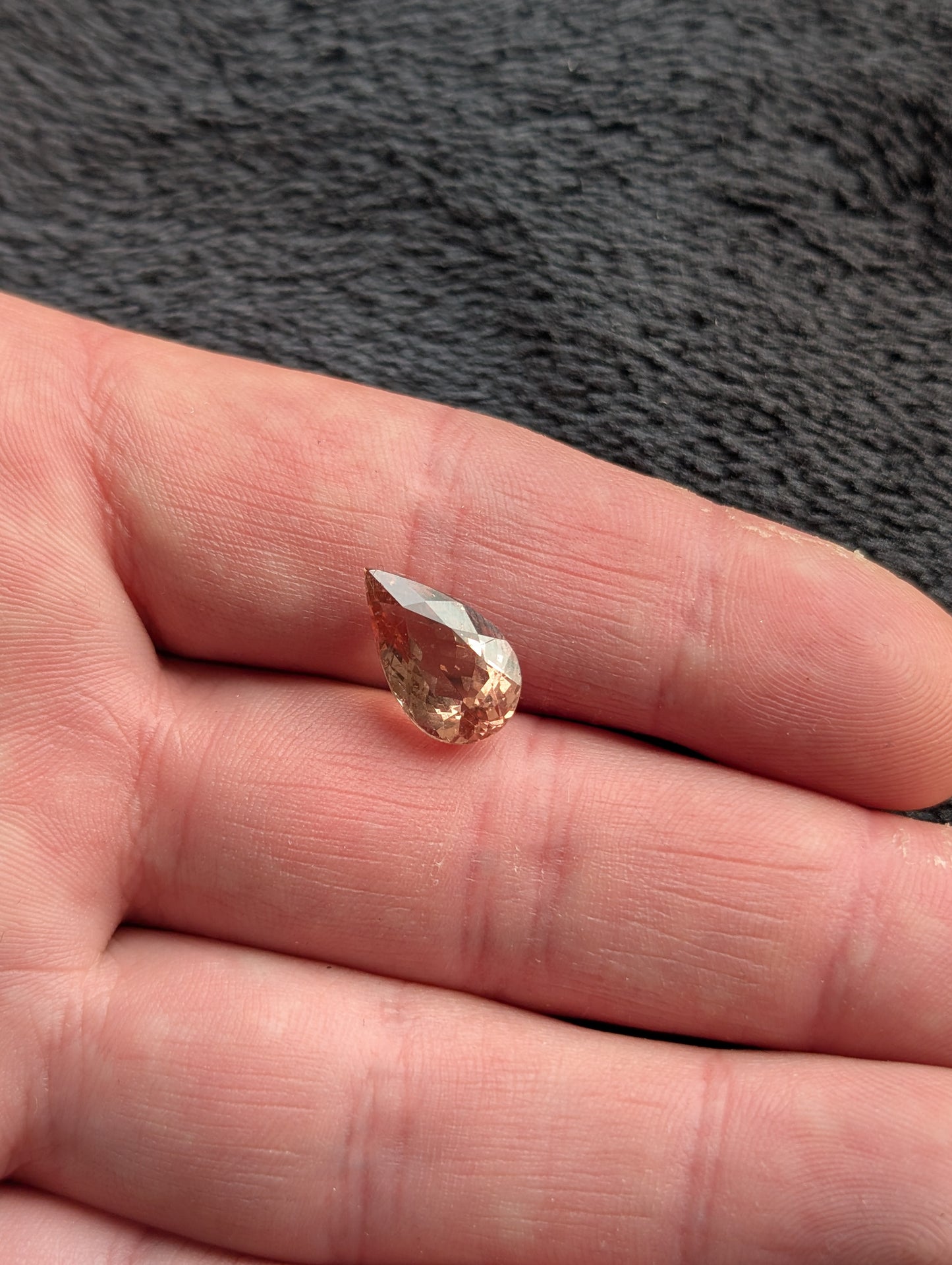 Apatite Orange Rose Intense — 5,41 ct — Poire — Certifiée ALGT