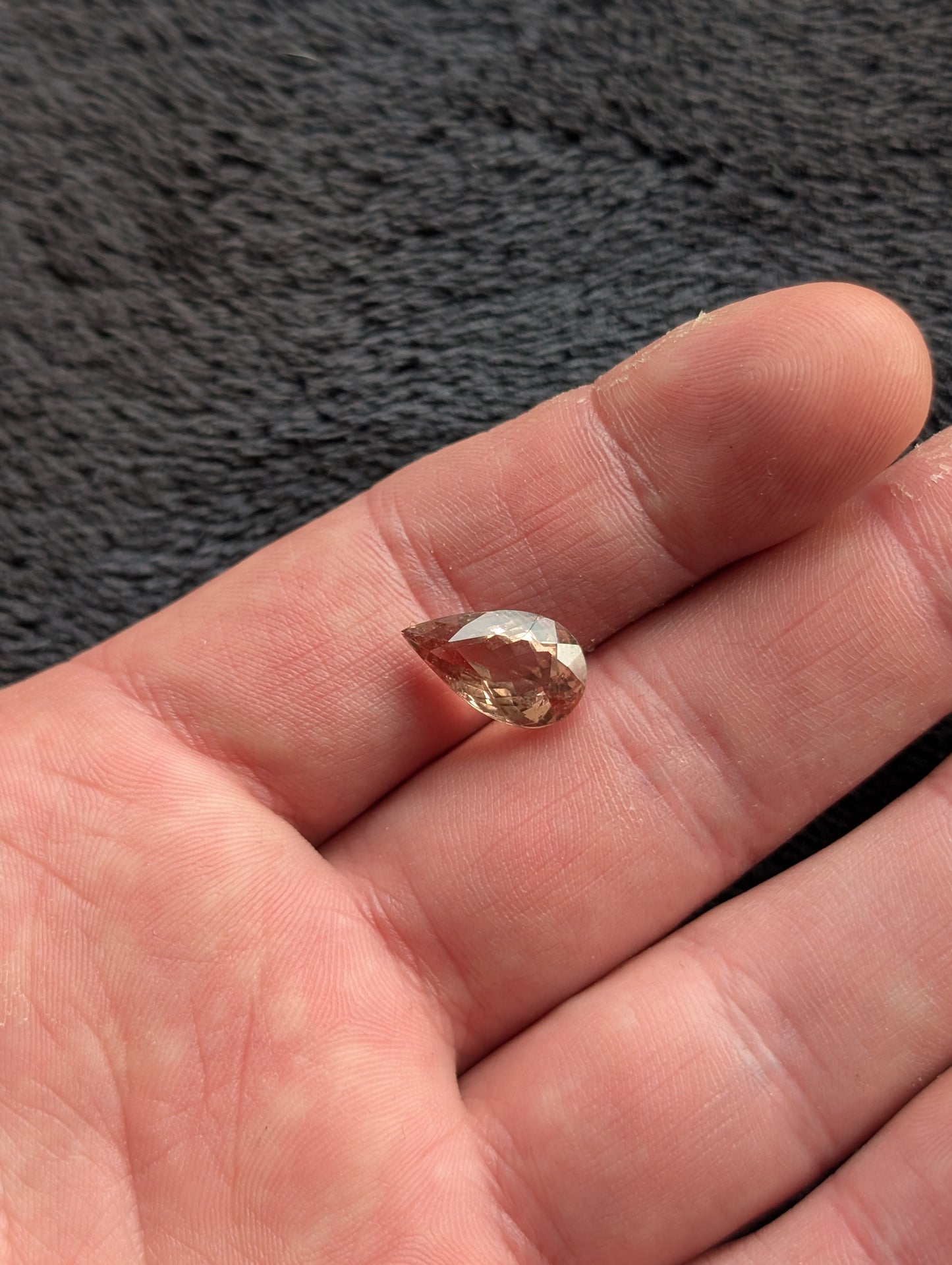 Apatite Orange Rose Intense — 5,41 ct — Poire — Certifiée ALGT